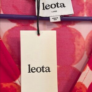 Leota Vibrant Pink and Red Patterned Dress